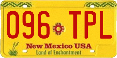 NM license plate 096TPL