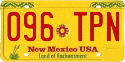 NM license plate 096TPN