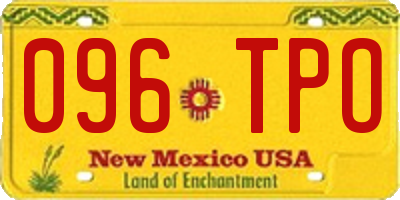 NM license plate 096TPO