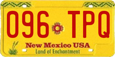 NM license plate 096TPQ