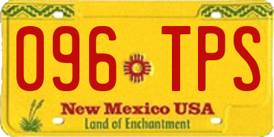 NM license plate 096TPS