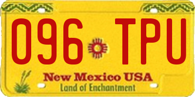 NM license plate 096TPU