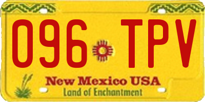 NM license plate 096TPV