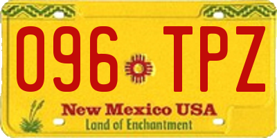 NM license plate 096TPZ