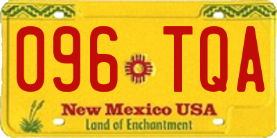 NM license plate 096TQA
