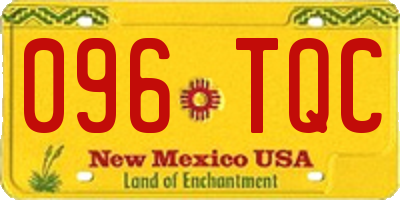 NM license plate 096TQC