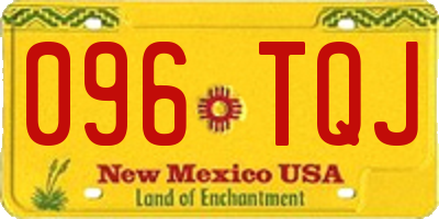 NM license plate 096TQJ