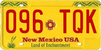 NM license plate 096TQK