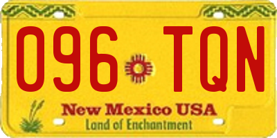 NM license plate 096TQN
