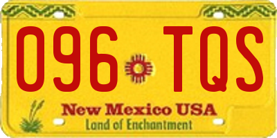 NM license plate 096TQS
