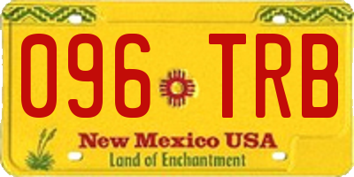 NM license plate 096TRB