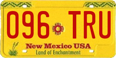 NM license plate 096TRU
