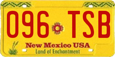 NM license plate 096TSB