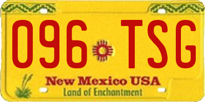 NM license plate 096TSG