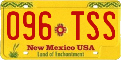 NM license plate 096TSS