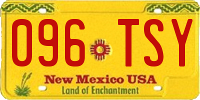 NM license plate 096TSY