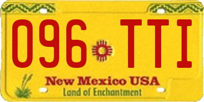 NM license plate 096TTI