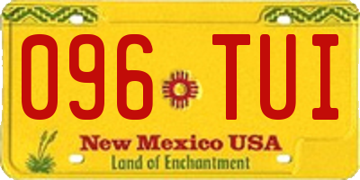 NM license plate 096TUI