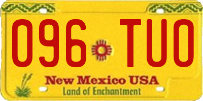 NM license plate 096TUO