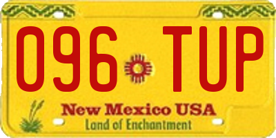 NM license plate 096TUP