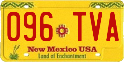 NM license plate 096TVA