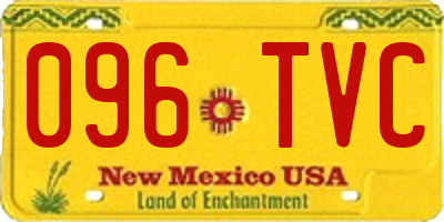 NM license plate 096TVC