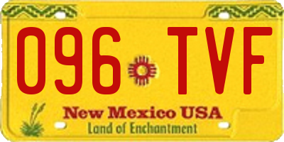 NM license plate 096TVF