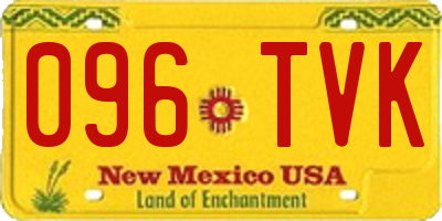 NM license plate 096TVK