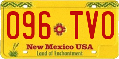 NM license plate 096TVO