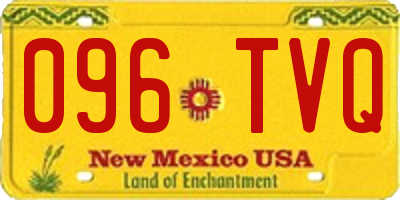 NM license plate 096TVQ