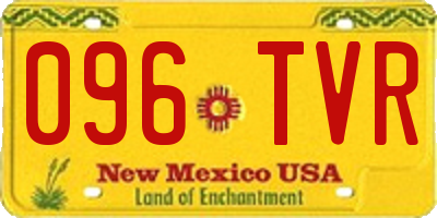 NM license plate 096TVR