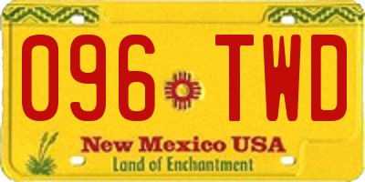 NM license plate 096TWD