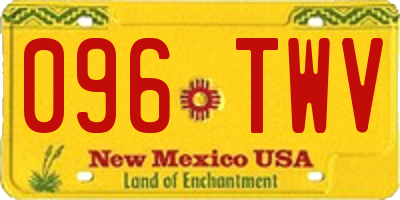 NM license plate 096TWV