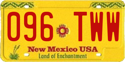 NM license plate 096TWW