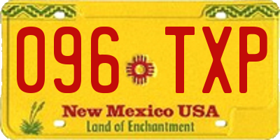 NM license plate 096TXP