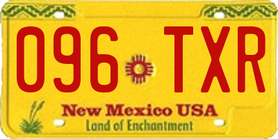 NM license plate 096TXR