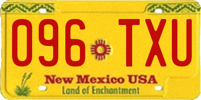NM license plate 096TXU