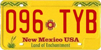 NM license plate 096TYB