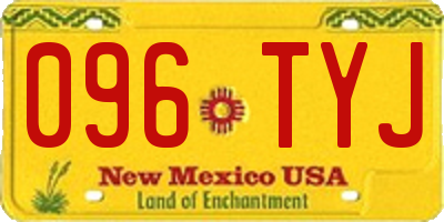 NM license plate 096TYJ