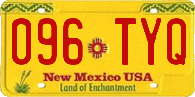 NM license plate 096TYQ