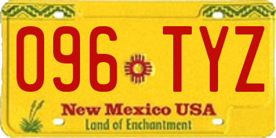 NM license plate 096TYZ