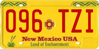 NM license plate 096TZI