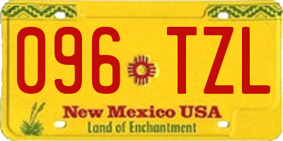 NM license plate 096TZL