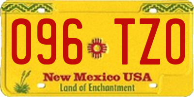 NM license plate 096TZO