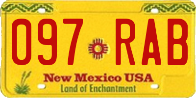 NM license plate 097RAB