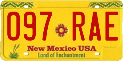 NM license plate 097RAE