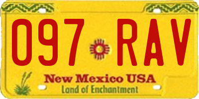 NM license plate 097RAV