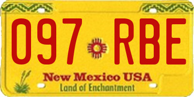 NM license plate 097RBE