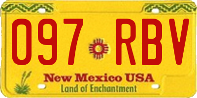 NM license plate 097RBV