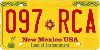 NM license plate 097RCA